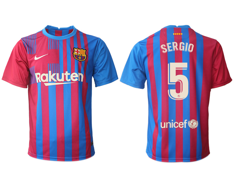 Cheap Men 2021-2022 Club Barcelona home aaa version red 5 Nike Soccer Jerseys